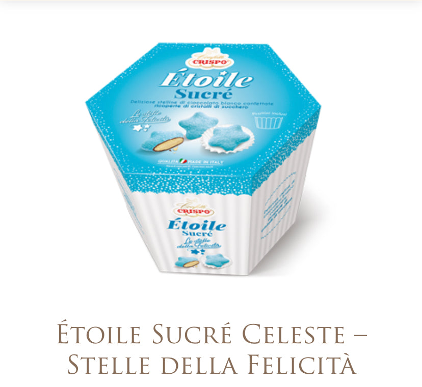 Etoile sucre’ Crispo celeste stelle della felicità