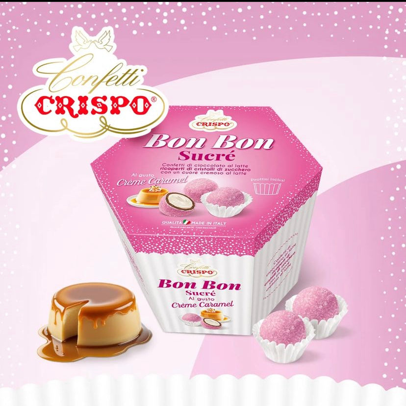 Bon bon sucre’ Crispo rosa crem caramel