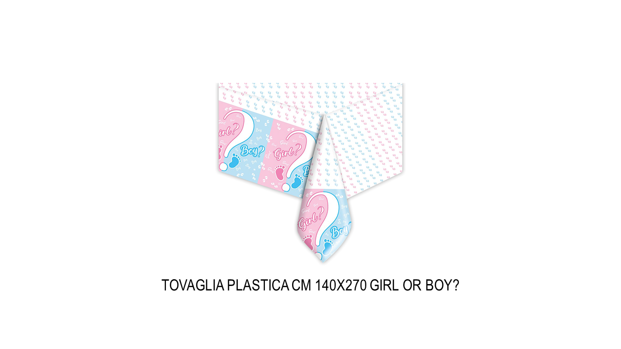 Tovaglia di plastica baby shower girl or boy – Confidart