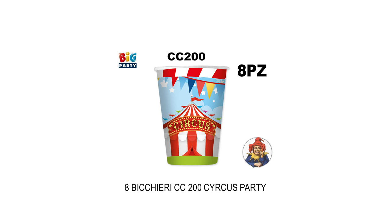 Bicchieri da 200 cc circus party