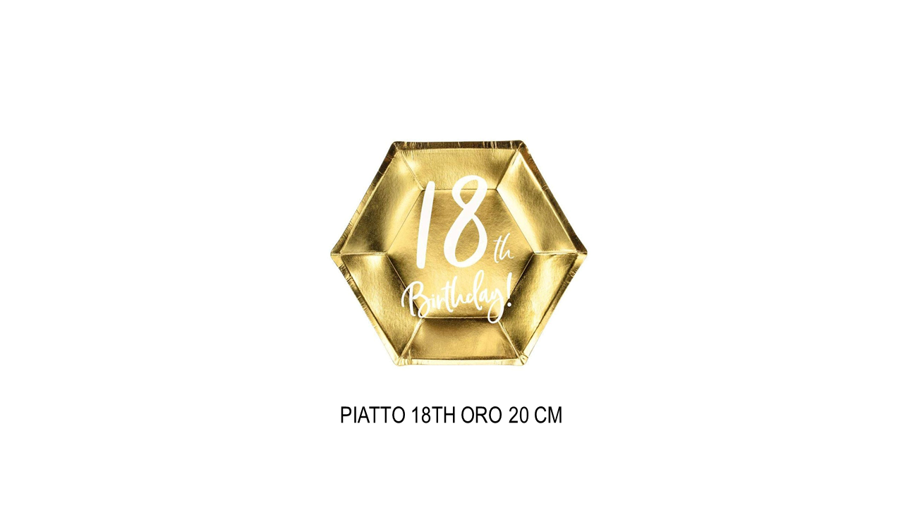 Piatto da 20 cm 18th oro