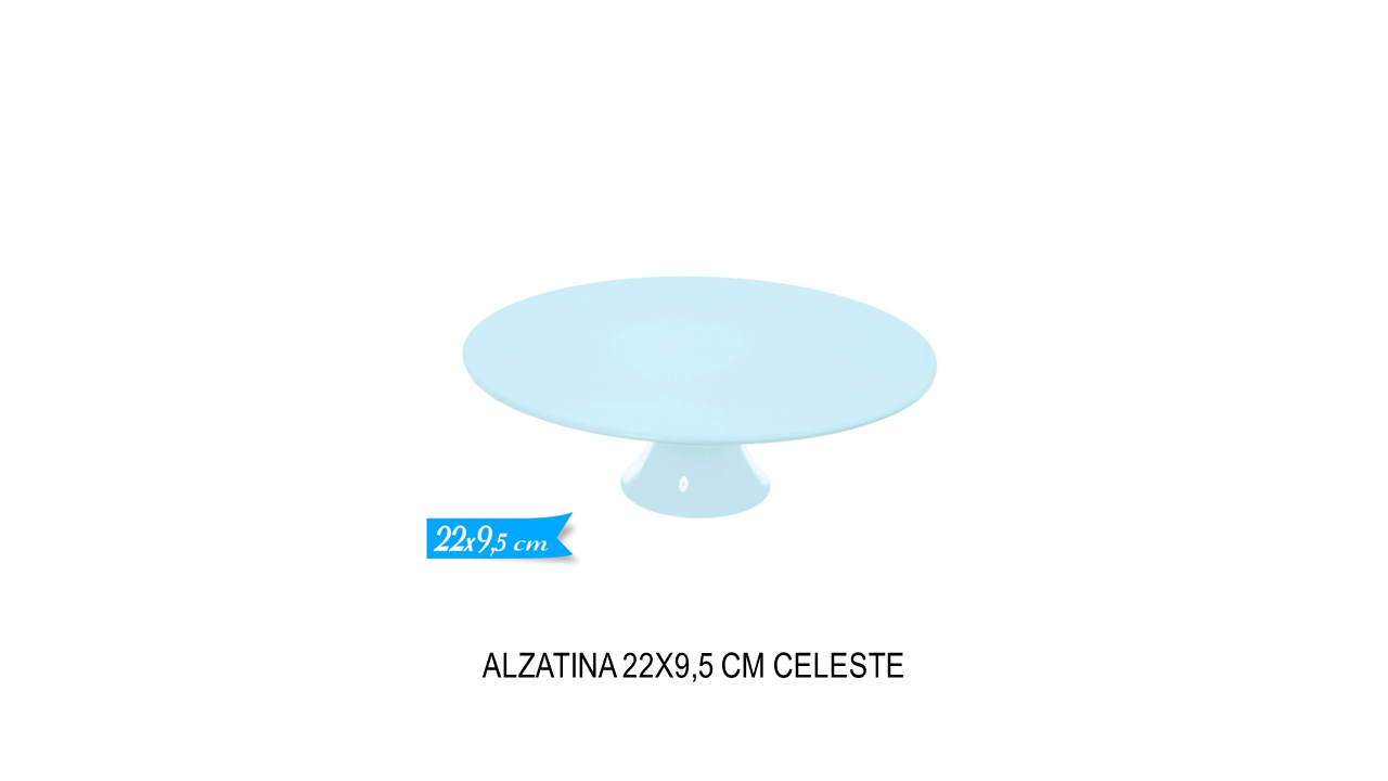 Alzatina 22x9,5 cm celeste