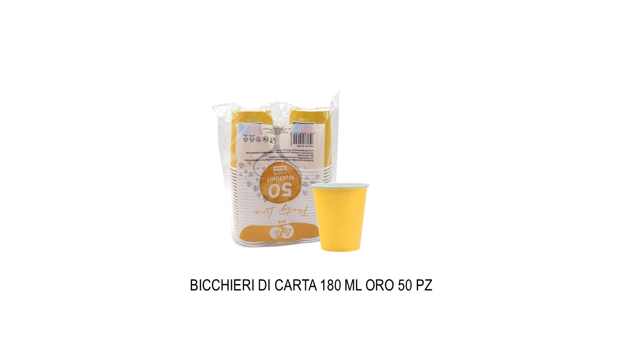 Bicchieri di carta da 180 ml colore oro