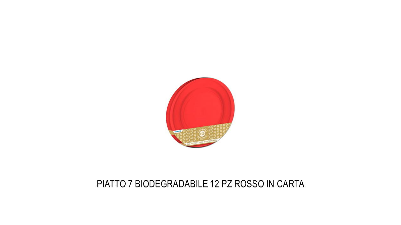 Piatti in carta rossi biodegradabili