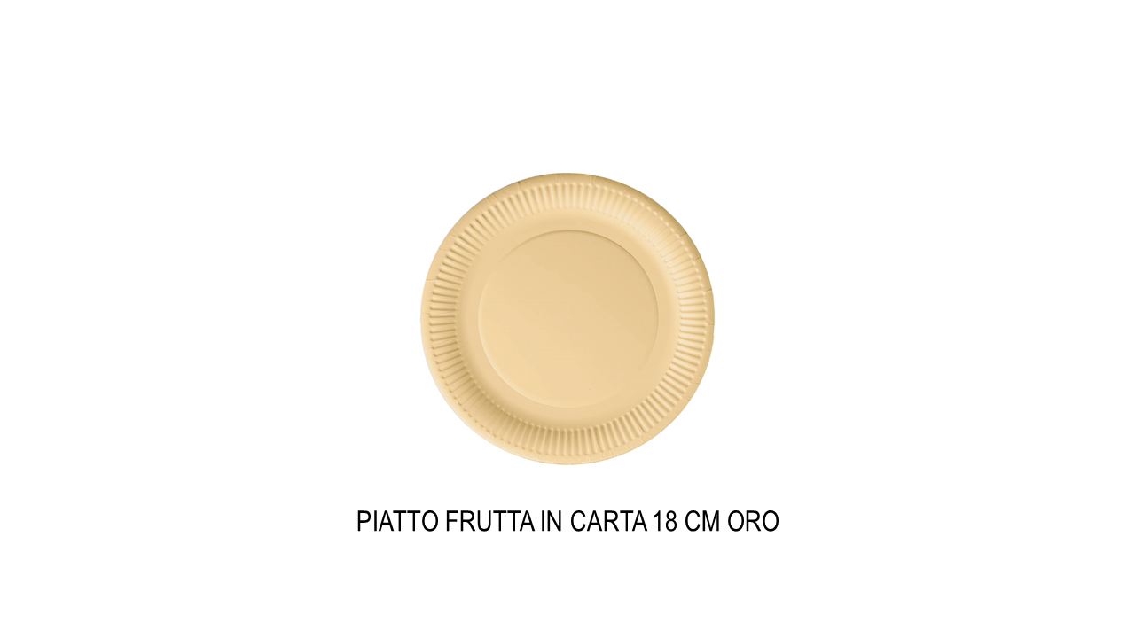 Piatto frutta in carta da 18 cm oro