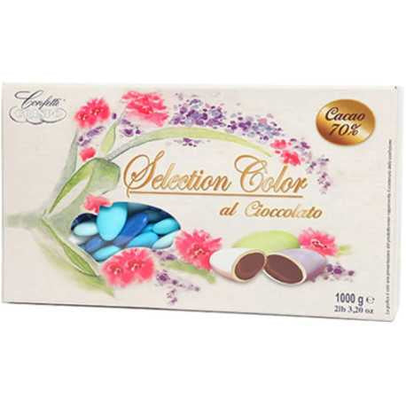 1 Kg Confetti Selection Color Celeste Al Cioccolato