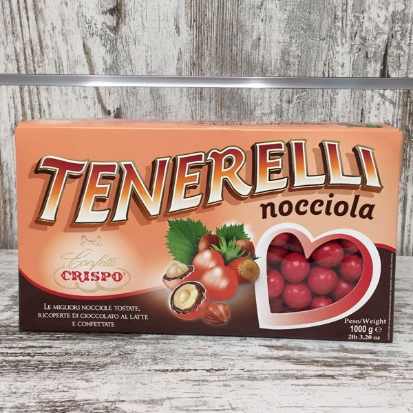 Crispo Confetti Tenerelli alla Nocciola Confetto Rosso Senza Glutine (Gluten Free) 1 kg