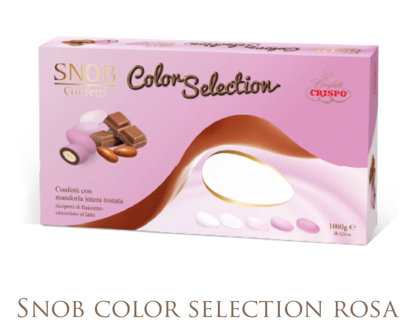 Confetti Snob Selection Crispo Color Rosa Ciocomandorla AL Latte da 1 Kg