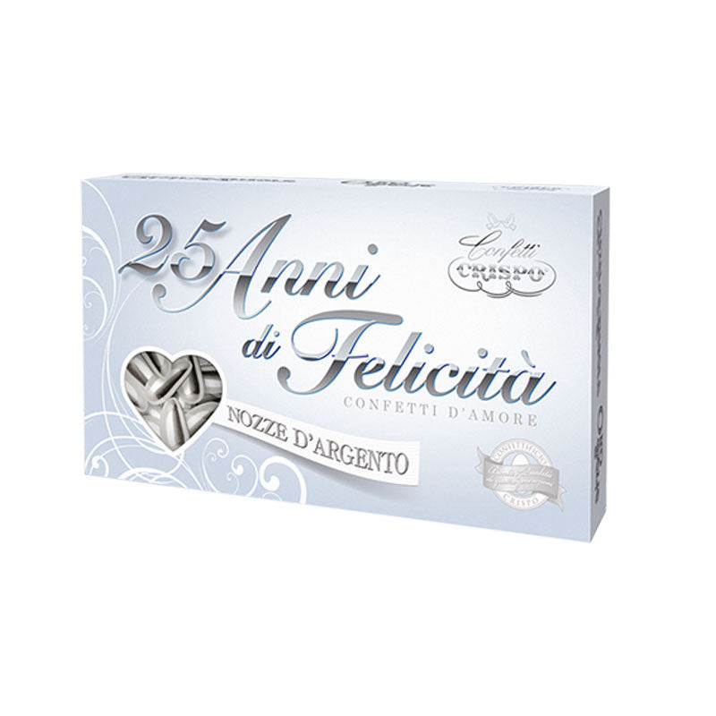 Confetti cuoricini Mignon Argento 500 gr