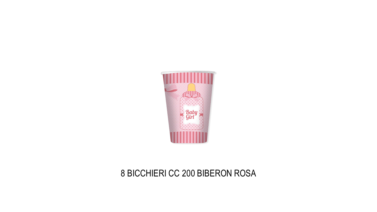 Set di bicchieri biberon rosa da 200 cc