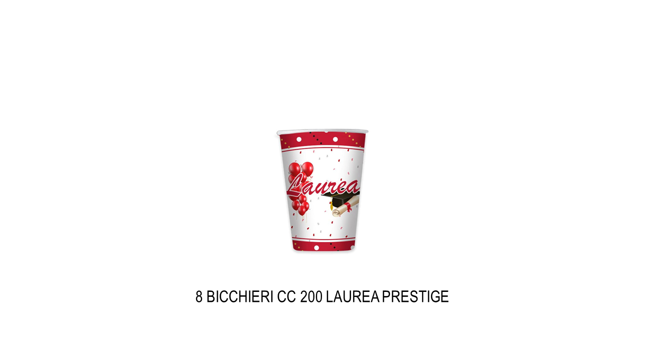 Set di 8 bicchieri per laurea