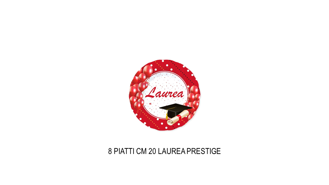 Set da 8 piatti per laurea
