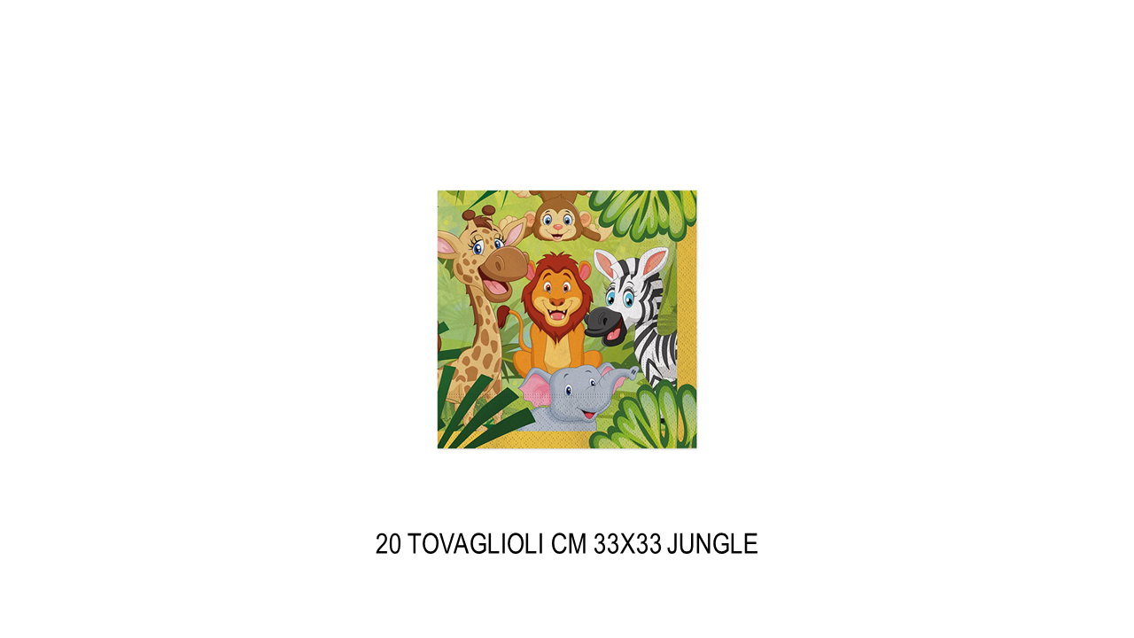 Tovaglioli da 33x33 cm jungle