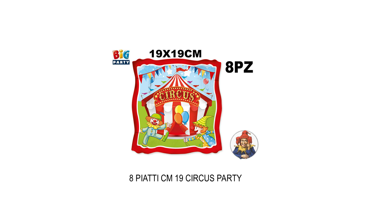 Piatti da 19 cm circus party