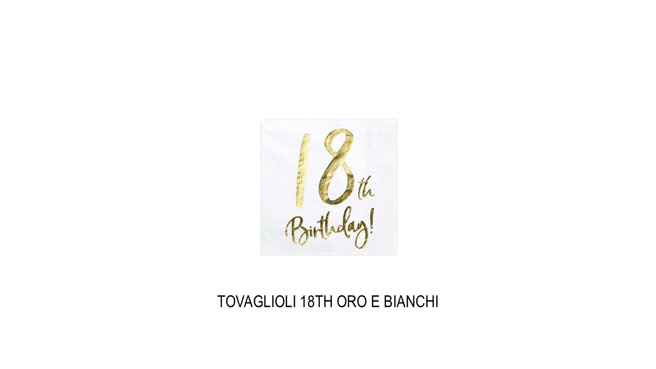 Tovaglioli 18th oro e bianchi