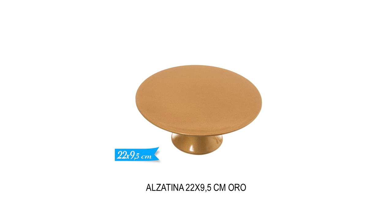 Alzatina da 22x9,5 cm oro