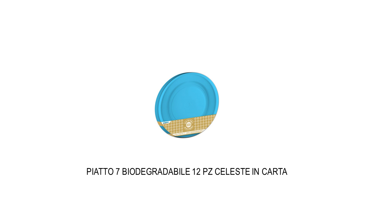 Piatti in carta celesti biodegradabili