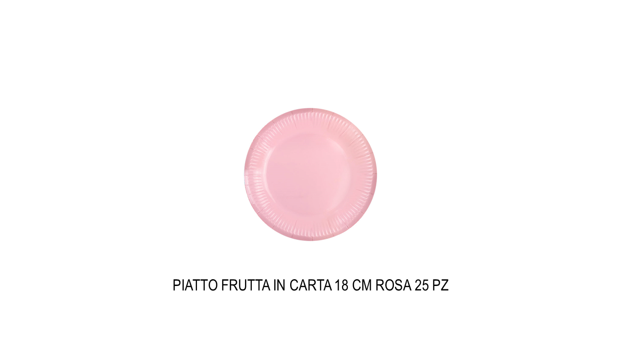 Piatto frutta in carta da 18 cm rosa