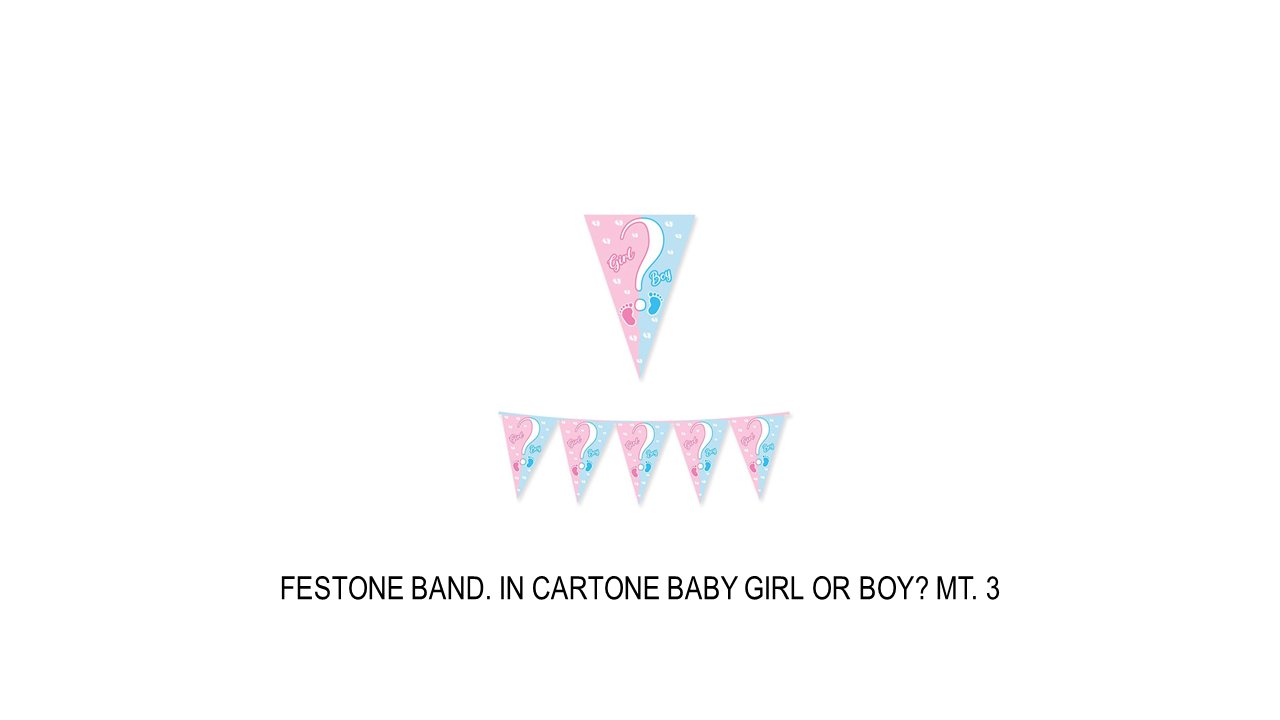 Festone bandierine in cartone baby shower boy or girl
