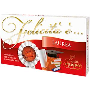 Felicità è...Laurea Confetti alla Mandorla Naturale Rosso